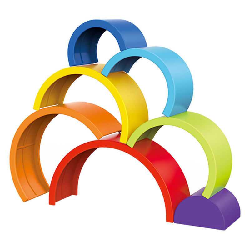 Load image into Gallery viewer, Toi-toys little stars baby stapeltoren regenboog, 7dlg.
