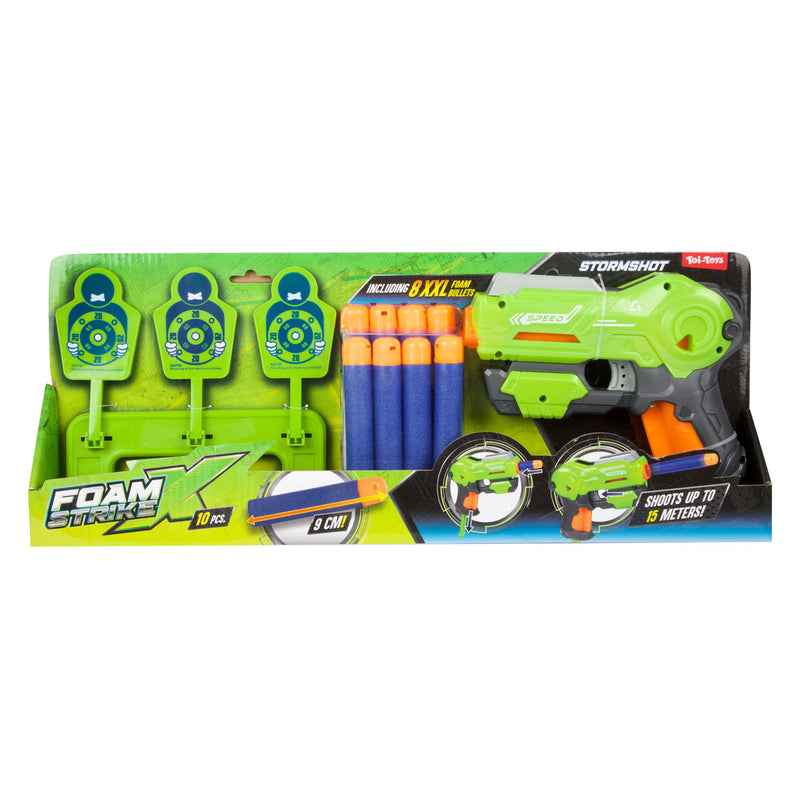 Afbeelding laden in galerijviewer, Toi-toys foam strikex pistool met xl foampijlen en target - 10dlg.
