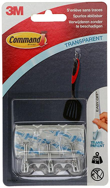 3m 1009237 - command kl haakjes tr wit | 9 stuks
