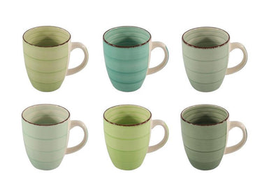 Svenska living koffiemok green doos a 6 stuks 340ml