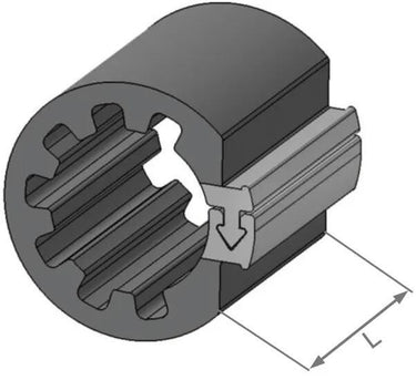 Herth+buss spezialbefestigung clipfixcycle clipfix spacer h+b inner-d=16.9mm,l=30mm