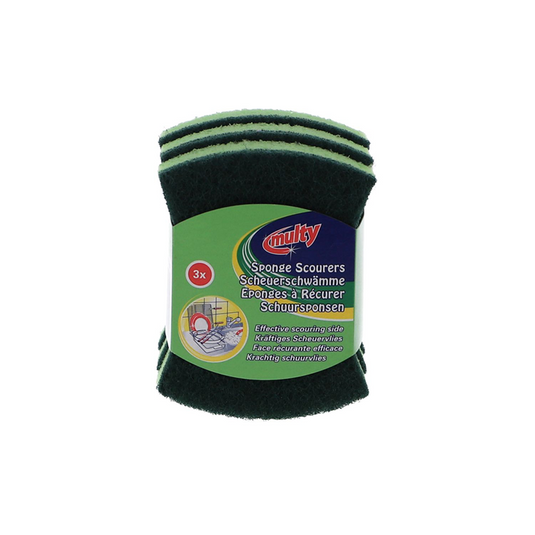 Multy 1067982 - super schuursponsen 3x anti bacterieel | 4 stuks