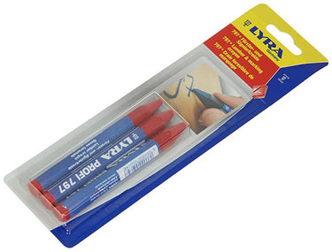 Lyra 1052114 - markeerkrijt 3st ø12x120mm rood | 5 stuks