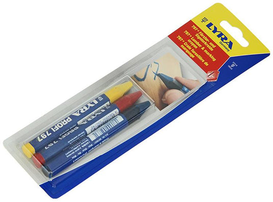 Lyra 1052116 - markeerkrijt 3st ø12x120mm mix | 5 stuks