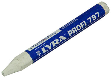 Lyra 1011028 - markeerkrijt 120mm-d:12mm wit | 12 stuks