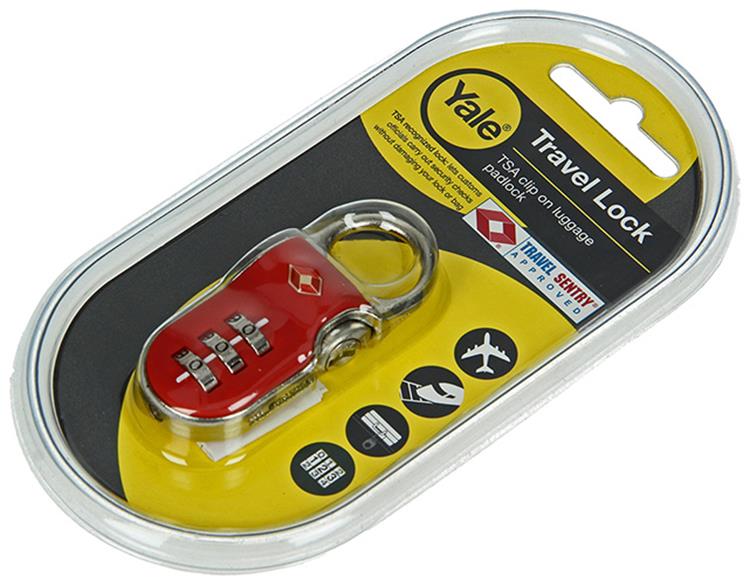 Afbeelding laden in galerijviewer, Yale 1018560 - hangslot tsa clip-on rood 1st standard security | 6 stuks
