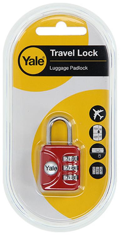 Afbeelding laden in galerijviewer, Yale 1018567 - bagage-cijferhangslot rood yp1 28 121 1r 28mm | 5 stuks

