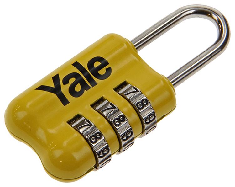 Afbeelding laden in galerijviewer, Yale 1018571 - bagage-cijferhangslot geel yp2 23 128 1y 23mm | 5 stuks

