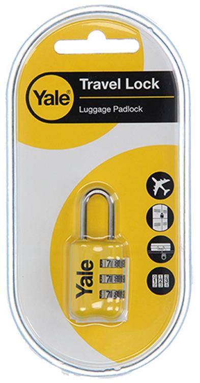 Afbeelding laden in galerijviewer, Yale 1018571 - bagage-cijferhangslot geel yp2 23 128 1y 23mm | 5 stuks
