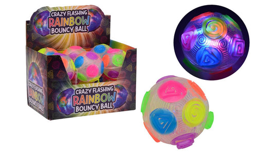 Johntoy john toy crazy flashing regenboog stuiterbal ã˜8cm