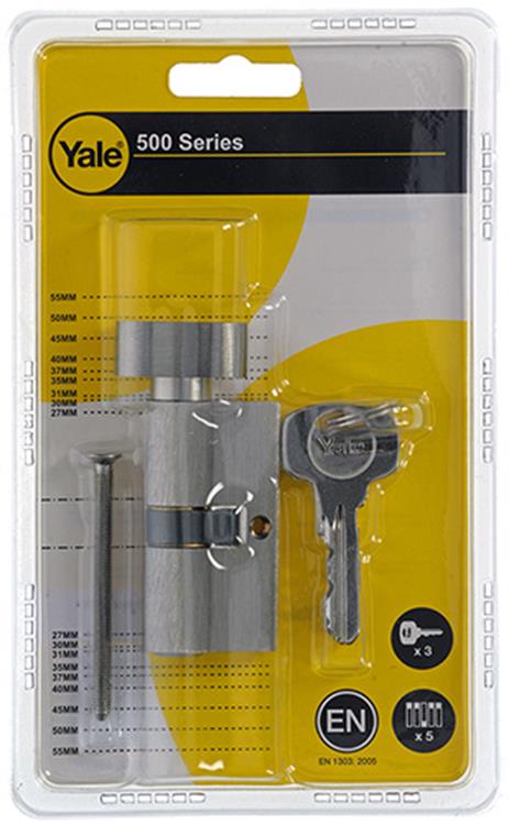 Load image into Gallery viewer, Yale 1006532 - knopcilinder 500 mv 60mm(30 30) | 5 stuks
