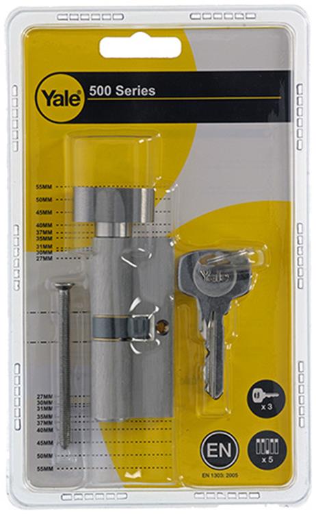 Load image into Gallery viewer, Yale 1006543 - knopcilinder 500 mv 70mm(35 35) | 5 stuks

