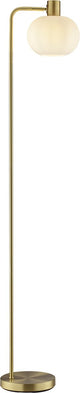Brilliant fanny - vloerlamp - e27 max 1x20w - geborsteld messing wit