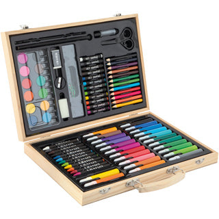 Creafun kleurkoffer kist 86-delig hout