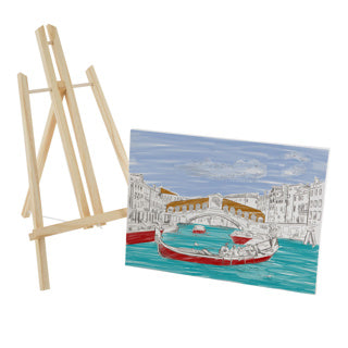 Load image into Gallery viewer, Canvas met print 30 x22,5 cm inclusief schildersezel | 4 stuks
