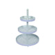 Etagere 3-laags blauw-munt ø25xh35cm