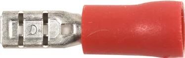 Hella flachsteckhülse fl.st.huels.0,5-1,0 100st red 2.8x0.5mm