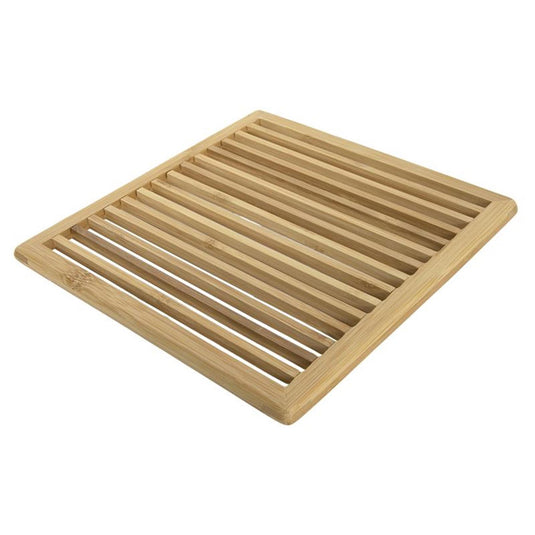 Svenska living onderzetter bamboe ribbel 20x20cm