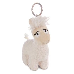Nici pluchen sleutelhanger lama lady, 10cm