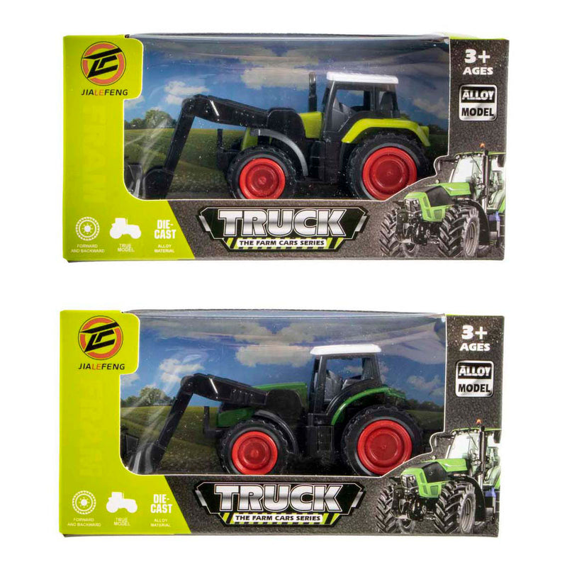Load image into Gallery viewer, Jono toys metalen tractor met voorlader
