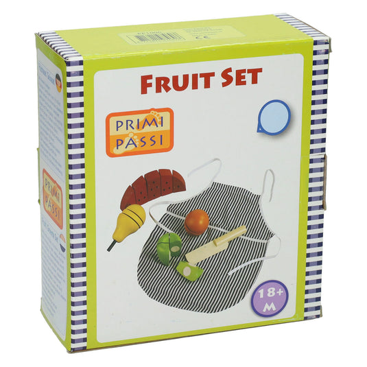 Primi passi - houten snijfruit set met schort