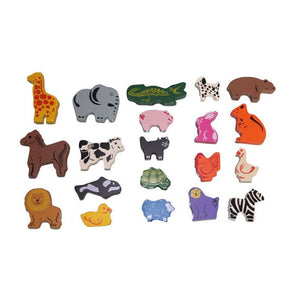 Primi passi - houten dieren set - 60st