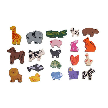Primi passi - houten dieren set - 60st