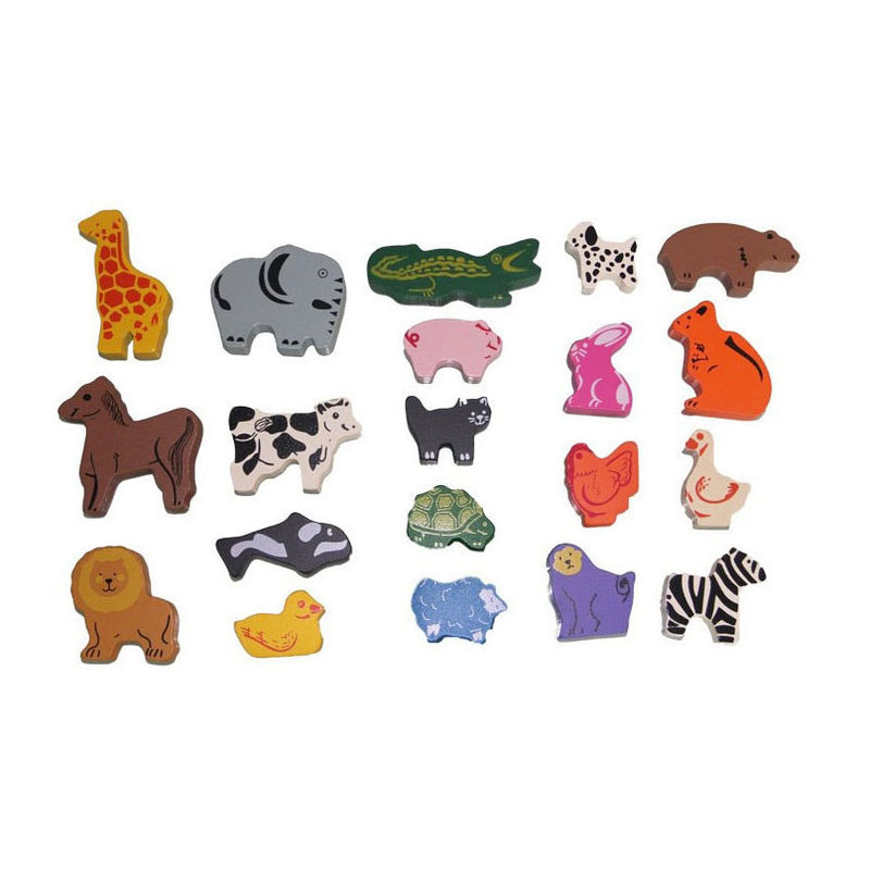 Afbeelding laden in galerijviewer, Primi passi - houten dieren set - 60st
