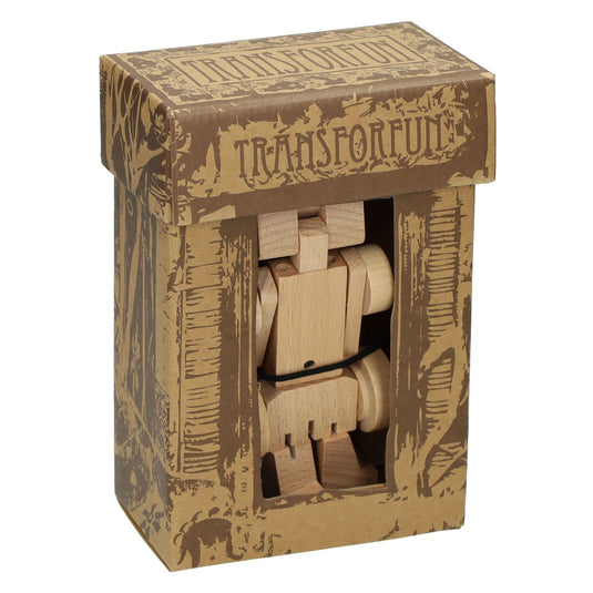 Primi passi - houten transformeer robot shovel