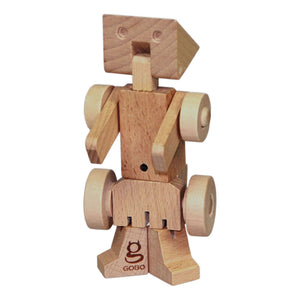 Primi passi - houten transformeer robot shovel