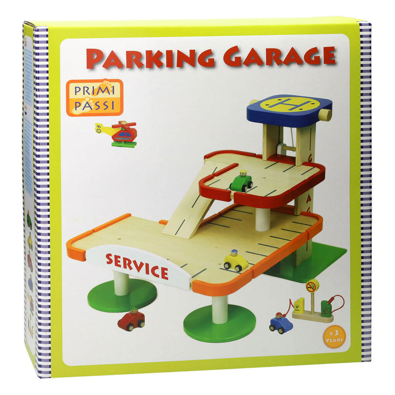 Afbeelding laden in galerijviewer, Jonotoys primi passi - houten parkeer garage
