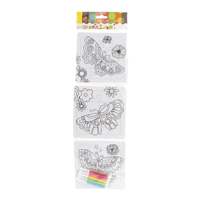 Afbeelding laden in galerijviewer, Jono toys kleur je eigen puzzeltjes- 3 puzzeltjes + 5 stiften
