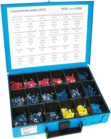 Dresselhaus assortiment kabelconnectoren sort.cable connectors isolated (motor vehicle)