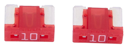 Dresselhaus zekering bananenstekker mini mini-fuse 10a 2 pcs. low profile red