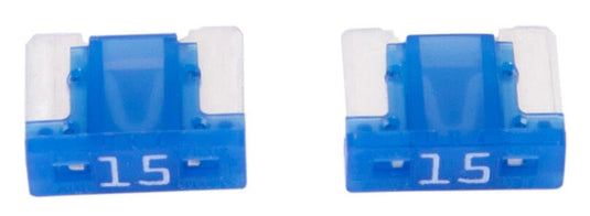 Dresselhaus zekering bananenstekker mini mini-fuse 15a 2 pcs. low profile light blue