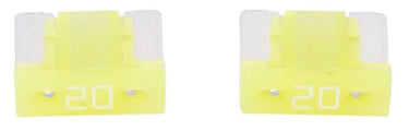 Dresselhaus zekering bananenstekker mini mini-fuse 20a 2 pcs. low profile yellow