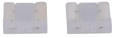Dresselhaus zekering bananenstekker mini mini-fuse 25a 2 pcs. low profile white