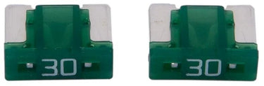 Dresselhaus zekering bananenstekker mini mini-fuse 30a 2 pcs. low profile light green