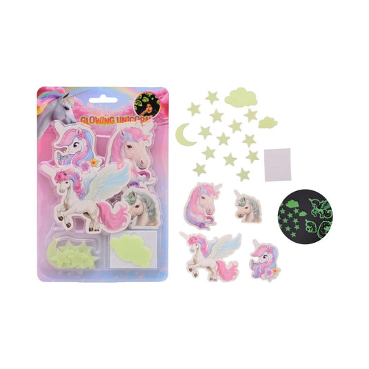 Johntoy glow eenhoorn muurstickers