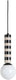 Leitmotiv hanglamp rayado - grijs - 12x12x38cm - modern - hanglampen eetkamer, slaapkamer, woonkamer