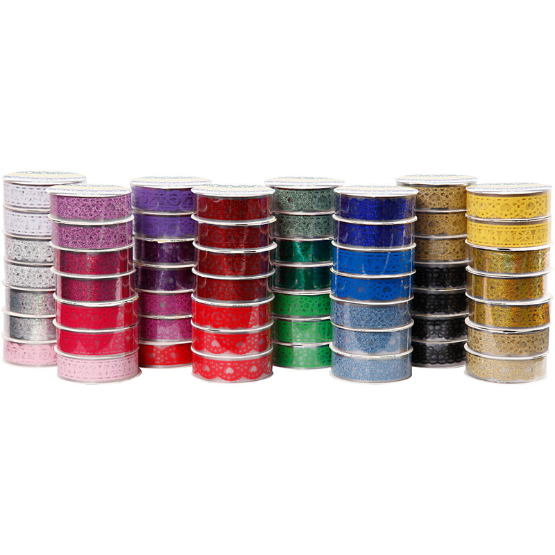 Afbeelding laden in galerijviewer, Https: www.cchobby.nl lace-tape-set-b-15-mm-diverse-kleuren-56x3-m-1-doos
