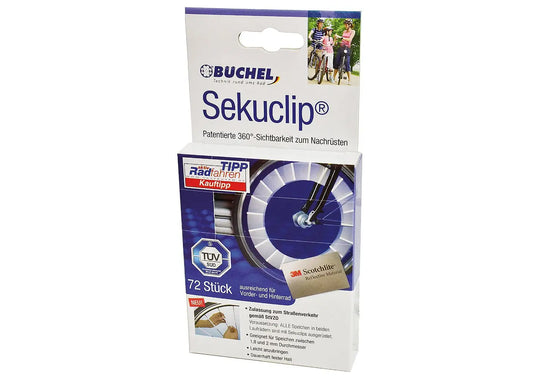 Büchel 3m scotchlite sekuclip 80mm spoke reflectors (72 pieces)