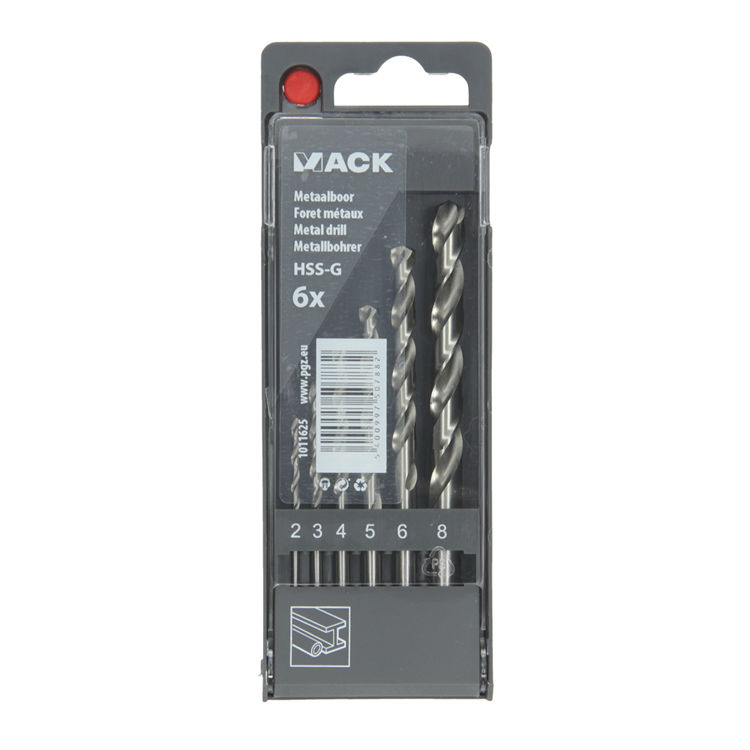 Load image into Gallery viewer, Mack 1011625 - metaalboor hss g din 338 set 6-delig 2-8mm | 5 stuks
