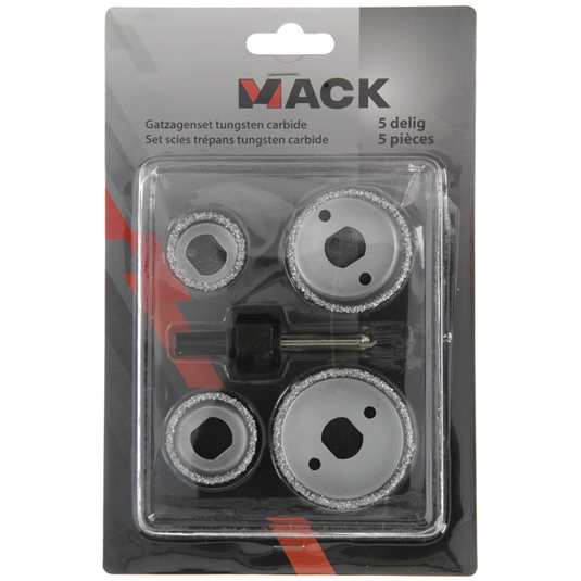 Mack 1004618 - gatzaagset 5 delig voor steen en tegels | 3 stuks