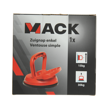 Mack 1004635 - zuignap enkel rood ø 12 cm | 4 stuks