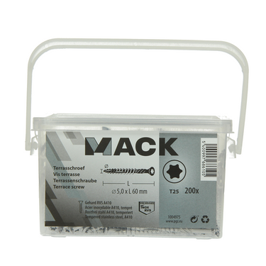 Mack 1004975 - terrasschroef ss410 200st5,0 4,0x60mm | 6 stuks
