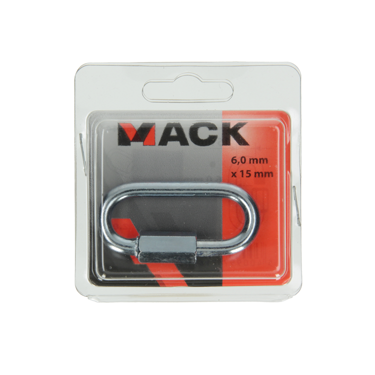 Load image into Gallery viewer, Mack 1006844 - 1 loze schakel verzinkt +moer bl 6mm | 5 stuks
