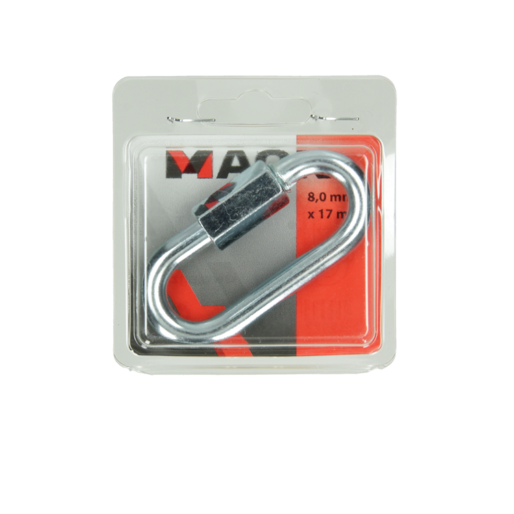 Load image into Gallery viewer, Mack 1006845 - 1 loze schakel verzinkt +moer bl 8mm | 5 stuks
