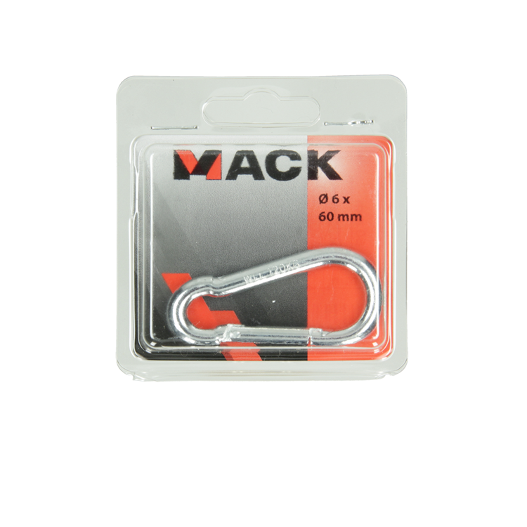 Load image into Gallery viewer, Mack 1006848 - 1 karabijnhaak + veer verzinkt bl 60x6mm | 5 stuks
