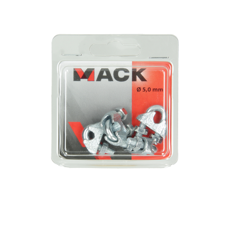 Load image into Gallery viewer, Mack 1006865 - 4 staaldraadklemmen crosby verzinkt 5mm bl | 5 stuks
